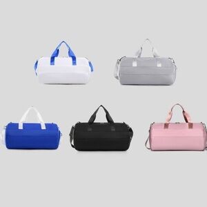 Halara duffel bag white with blue handles